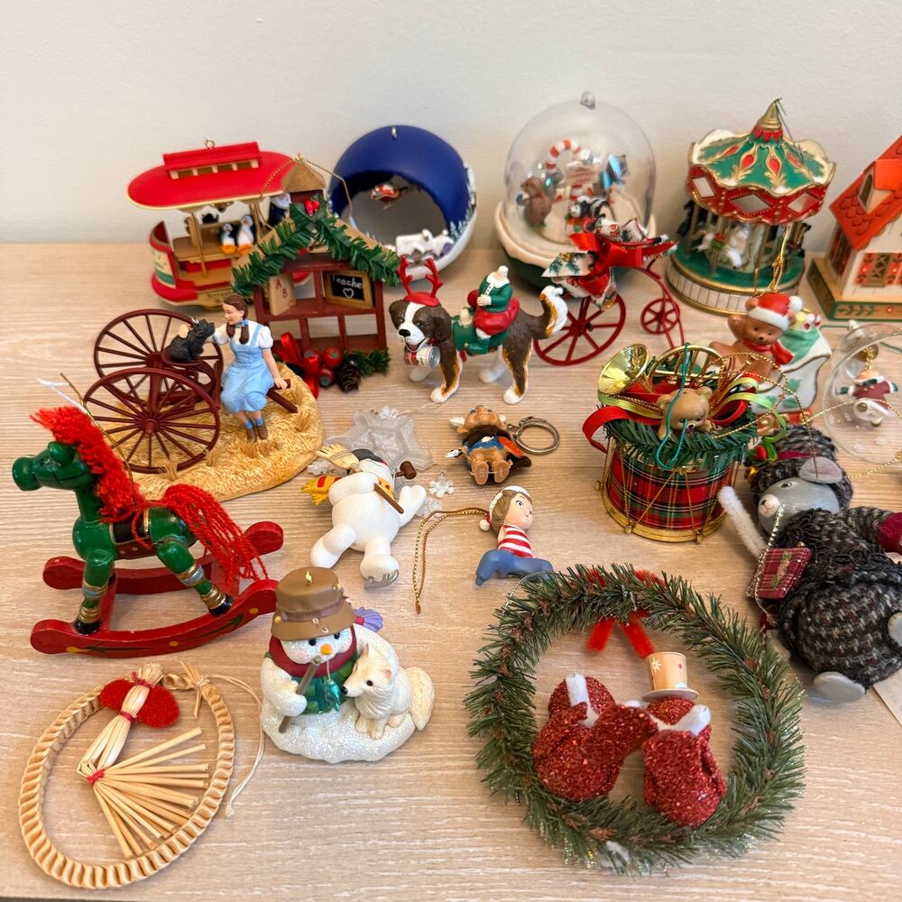 Vintage Christmas Ornament Lot | Retro Holiday Tree Decor Collectibles